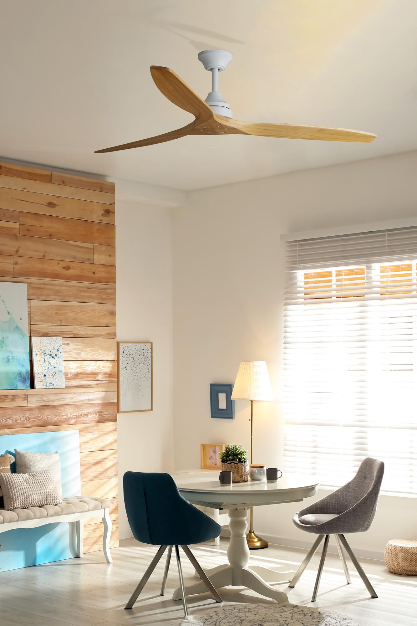 FARO BARCELONA 33728DC - ALO L Ventilador negro/madera DC