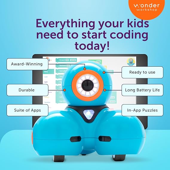 Wonder Workshop Dash Robot - Coding Robots for Kids 6+ Voice Activated STEM Robot Toys - Interactive, Educational & Programmable