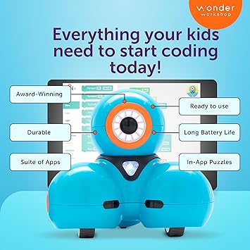 Wonder Workshop Dash Robot - Coding Robots for Kids 6+ Voice Activated STEM Robot Toys - Interactive, Educational & Programmable