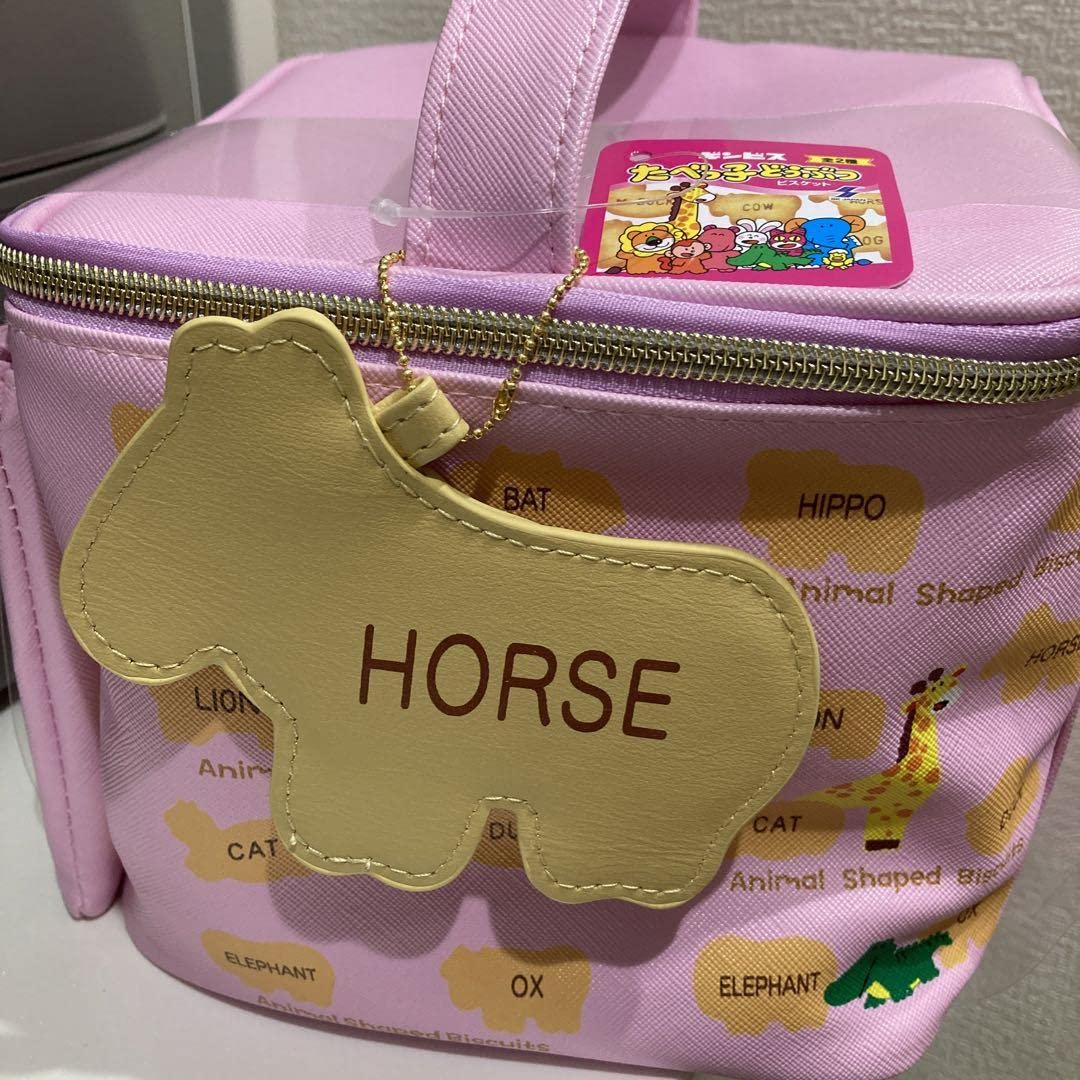たべっこ動物　バニティポーチ　バッグ　可愛い　新品未使用 たべっ子どうぶつ ポーチ付きバニティポーチ ピンク - メルカリ