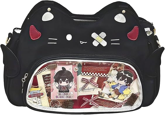 Cat Ita Bag for Kpop Fan Anime Pin Display Ita tote Bag Japanese Shoulder Bag Kawaii Crossbody
