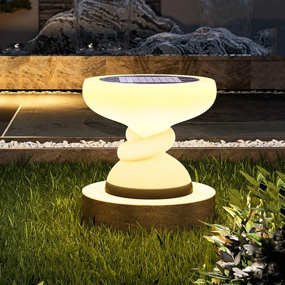 HZWJIA Stainless Steel Pillar Lamp LED Solar Fence Garden Post Cap Light IP65 Waterproof Pillar Head Lamp Gray Outdoor Waterproof Solar Pillar Lamp For Villa Courtyard Pillar Light Diameter 11.8/15.7i