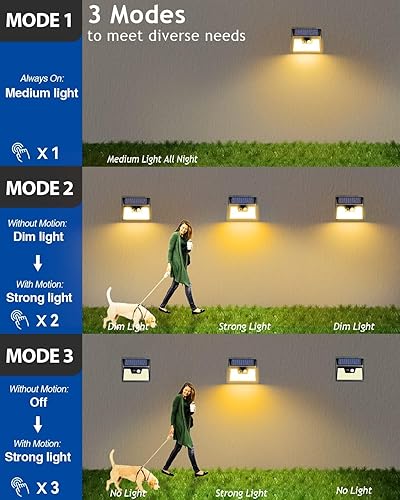 Miniatura 3 de Peasur Luces solares para exteriores 5 unidades140 LED, luces para exteriores con sensor de movimiento ultra brillantes, luces de seguridad