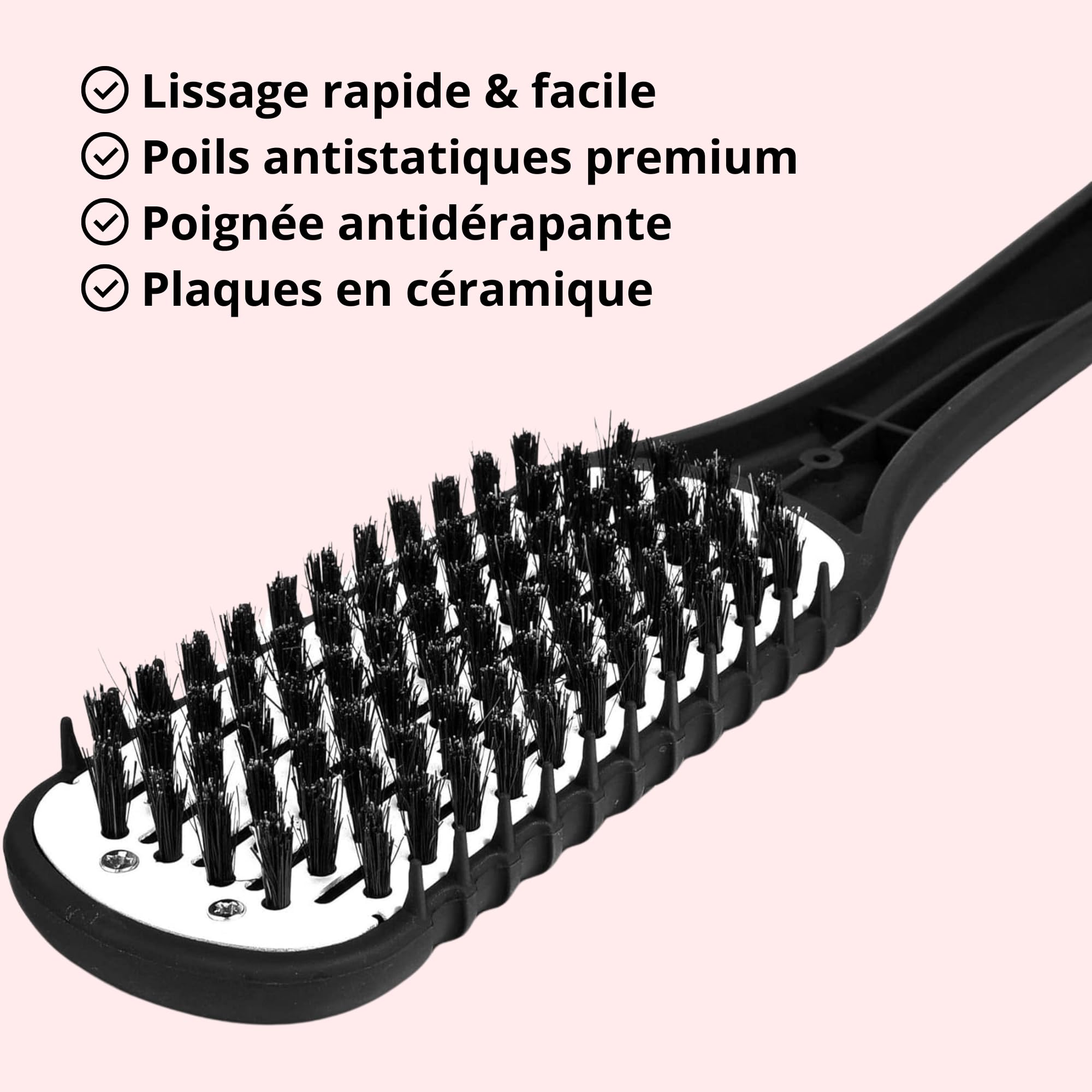 Image secondaire de Brosse Lissage Cheveux - Brosse Lissante Cheveux | Iniya Smooth Brush | Brosse Double Face | Réduit Les Frissotis & Donne de la 