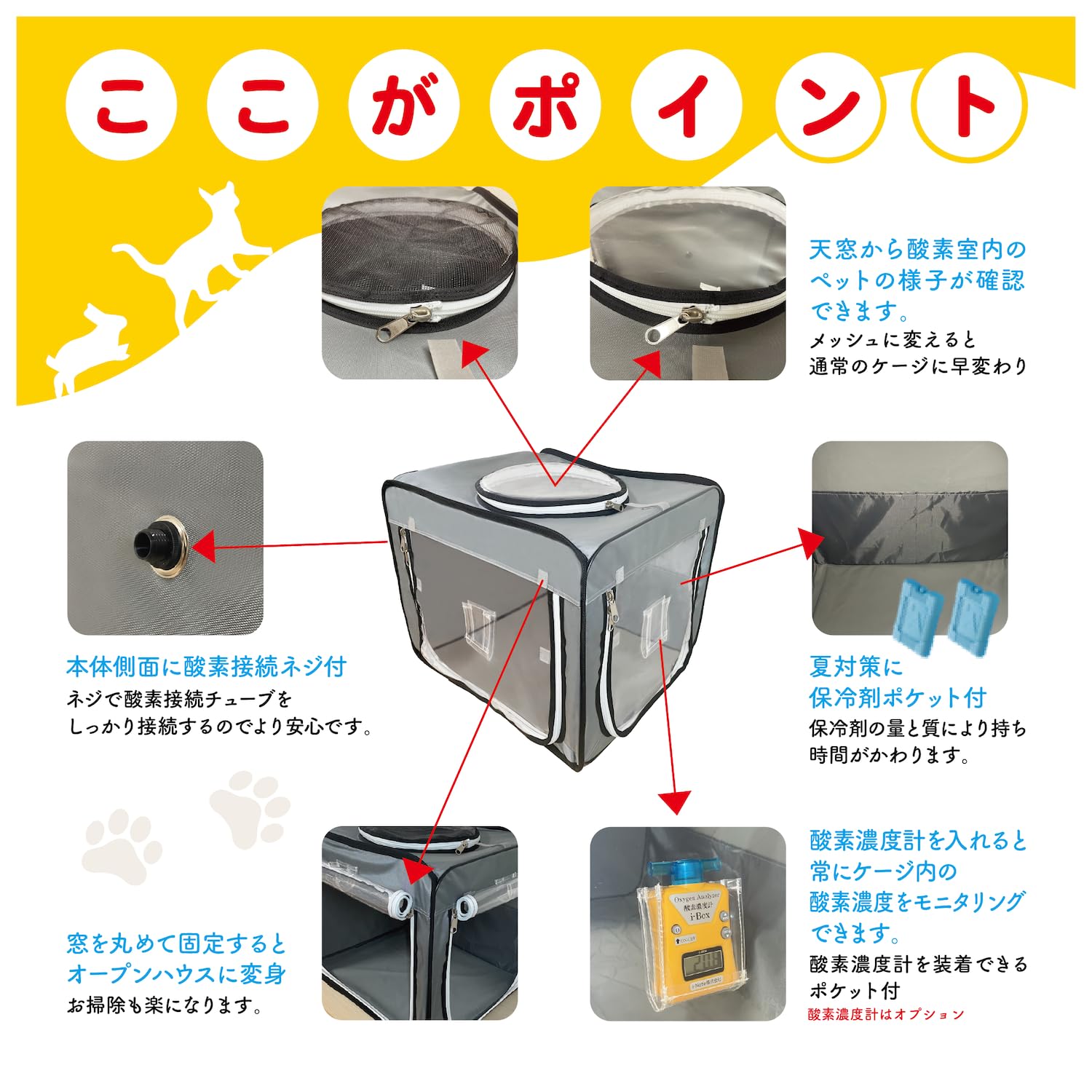 Amazon.co.jp: ペット用酸素室 Mサイズ60*80*60cm 酸素ケージ Amazon.co.jp: ペット用酸素室 Mサイズ60*80*60cm 酸素ケージ