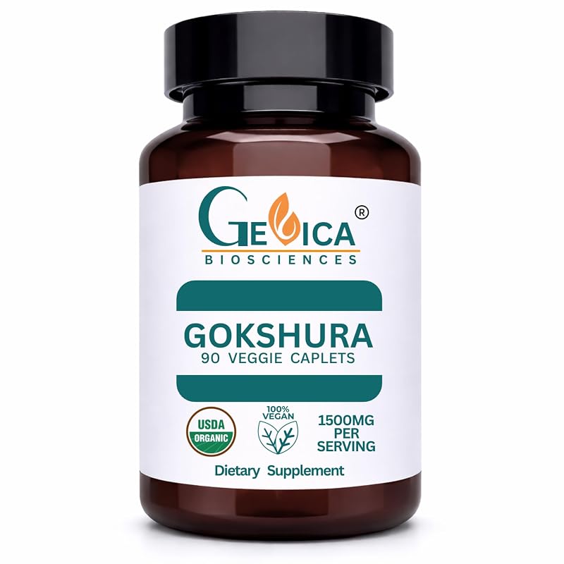 GeVica Biosciences Suplemento de Tribulus (Gokshura), 1500 mg por porção, 90 capletas