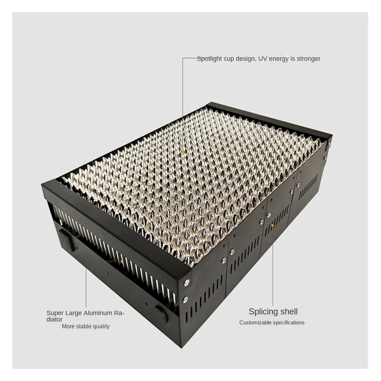 Lampada per polimerizzazione UV 11000W LED ad alta potenza Colla Shadowles Olio verde Resina 3D Stampa DIY UV Lampada polimerizzante a raggi ultravioletti 365nm 395nm 405nm Macchina(365NM,5400W)