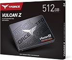 TEAMGROUP T-Force Vulcan Z 512GB SLC Cache 3D NAND TLC 2.5 Inch SATA III Internal Solid State Drive SSD (R/W Speed up to 540/470 MB/s) T253TZ512G0C101