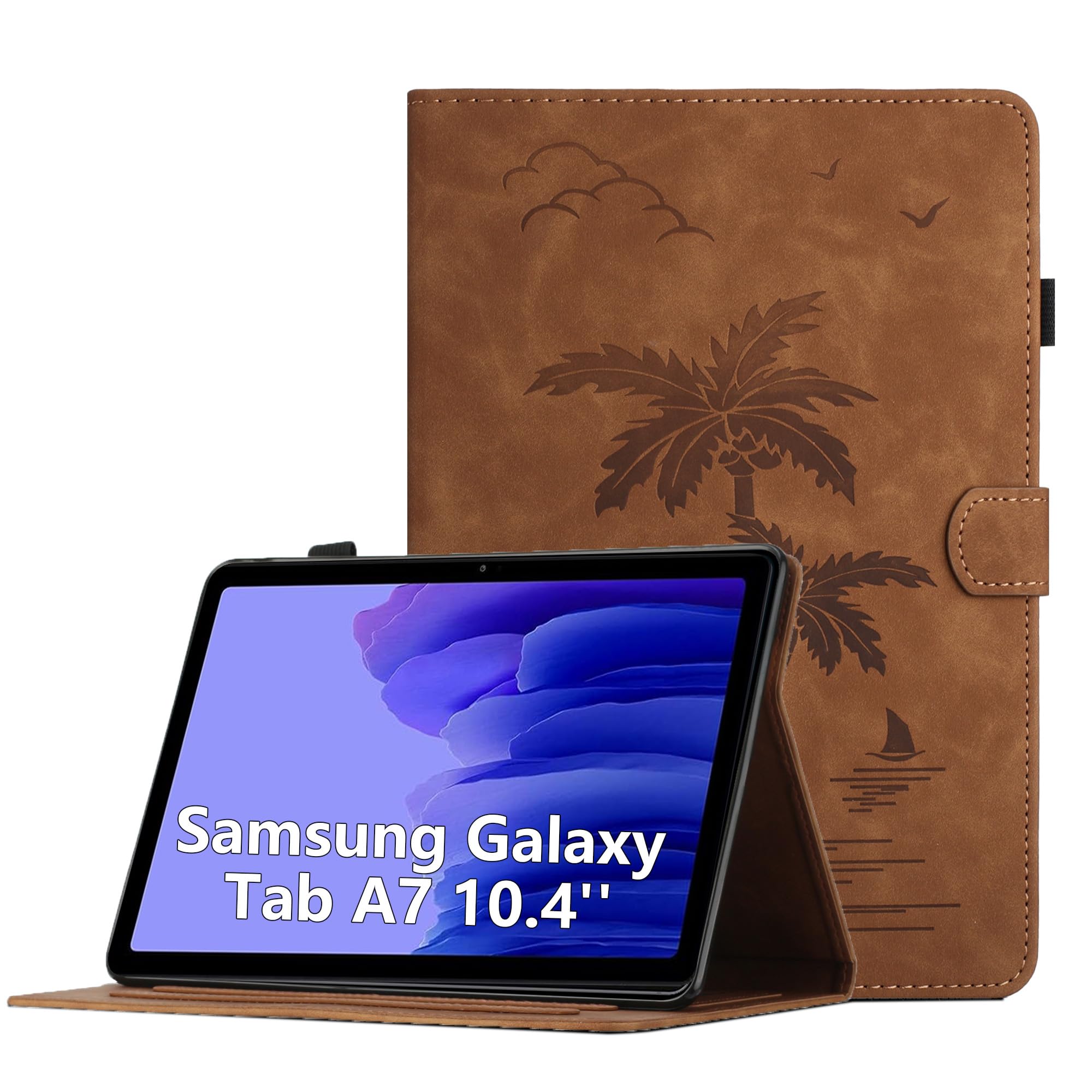 Étui Samsung Galaxy Tab A7 Anti-Rayures Housse Cuir Multi-Angles Stable - 8