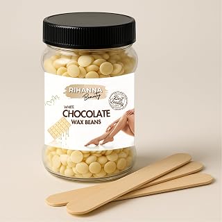 White Chocolate Hard Brazilian Wax Beans 75g by RIHANNA BEAUTY| Gentle Stripless Wax Beads for Sensitive Skin | Painless H... Price In India