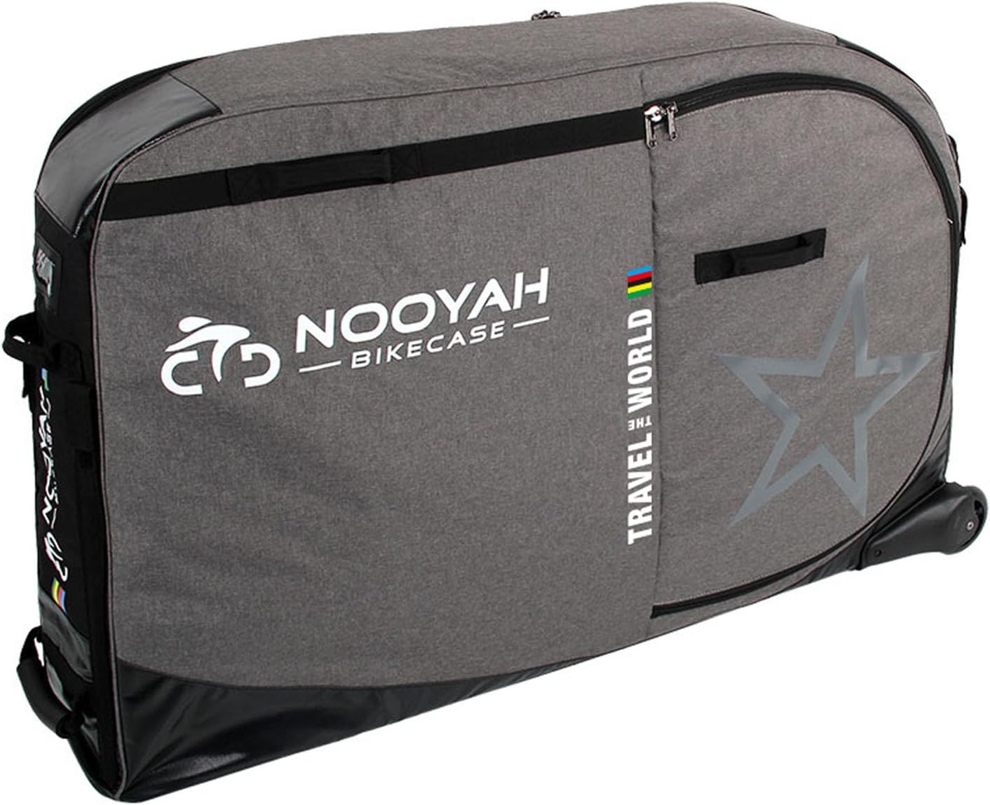 NOOYAH Bike Travel Case with Wheels - Bicycle Pro Transport Equipment Protection Storage Bag - Available for Road, AM, DH, Triathlon Bikes， 29er MTB