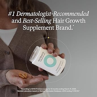 Nutrafol Women's Balance Hair Growth Supplements, Dermatologist Recommended, Ages 45 and Up, Clinically Proven for Visibly Thicker Hair and Scalp Coverage - 2 Month Supply, Pack of 2