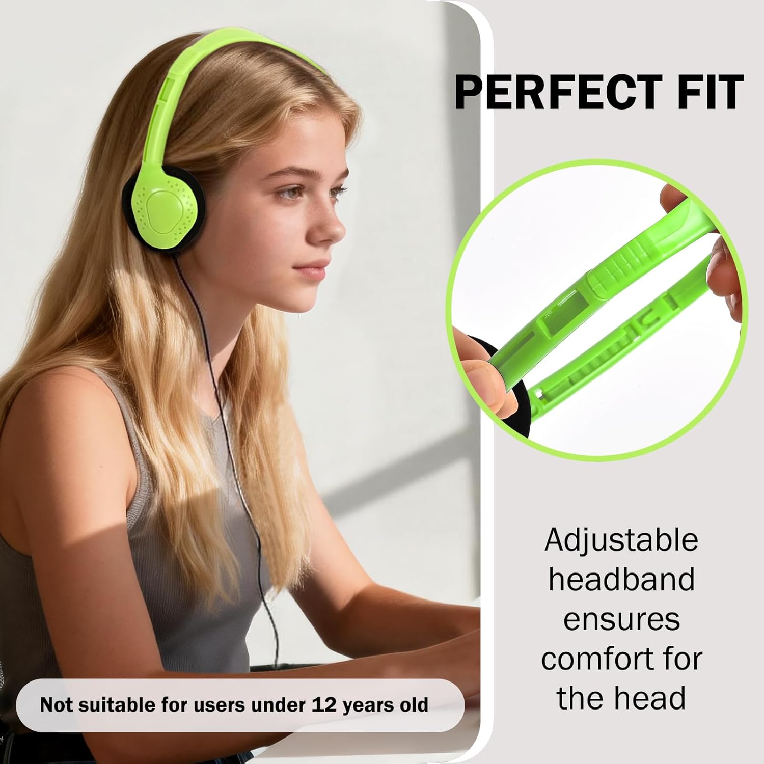 36 Pack Bulk Headphones for Classroom – Wired Adult Headsets, Classroom Audio Set, Silent Party Headphone Bundle