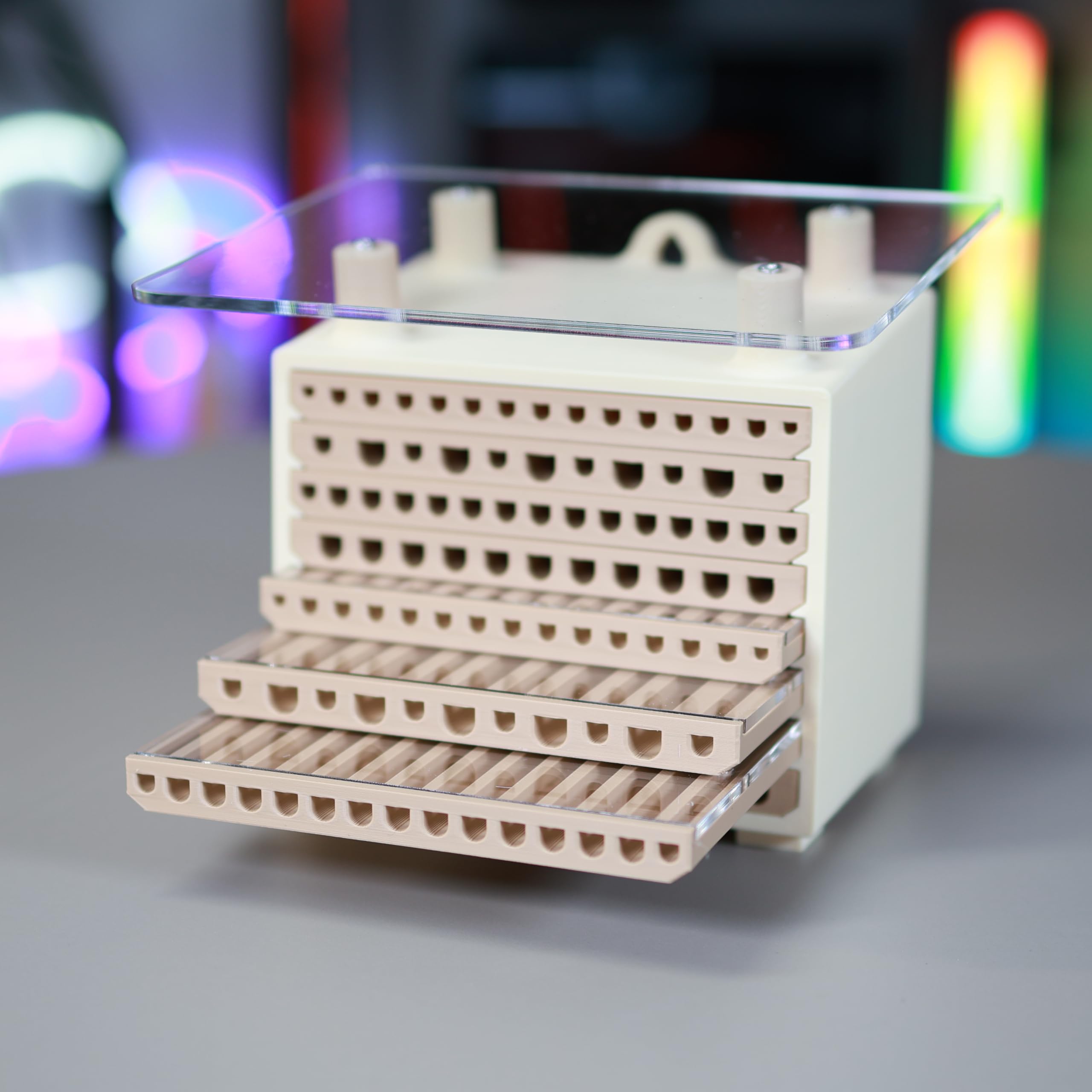 Wildbienen Nistkasten PRO mit Beobachtungs-Nest | Bienenhotel Wetterfest für Bienen