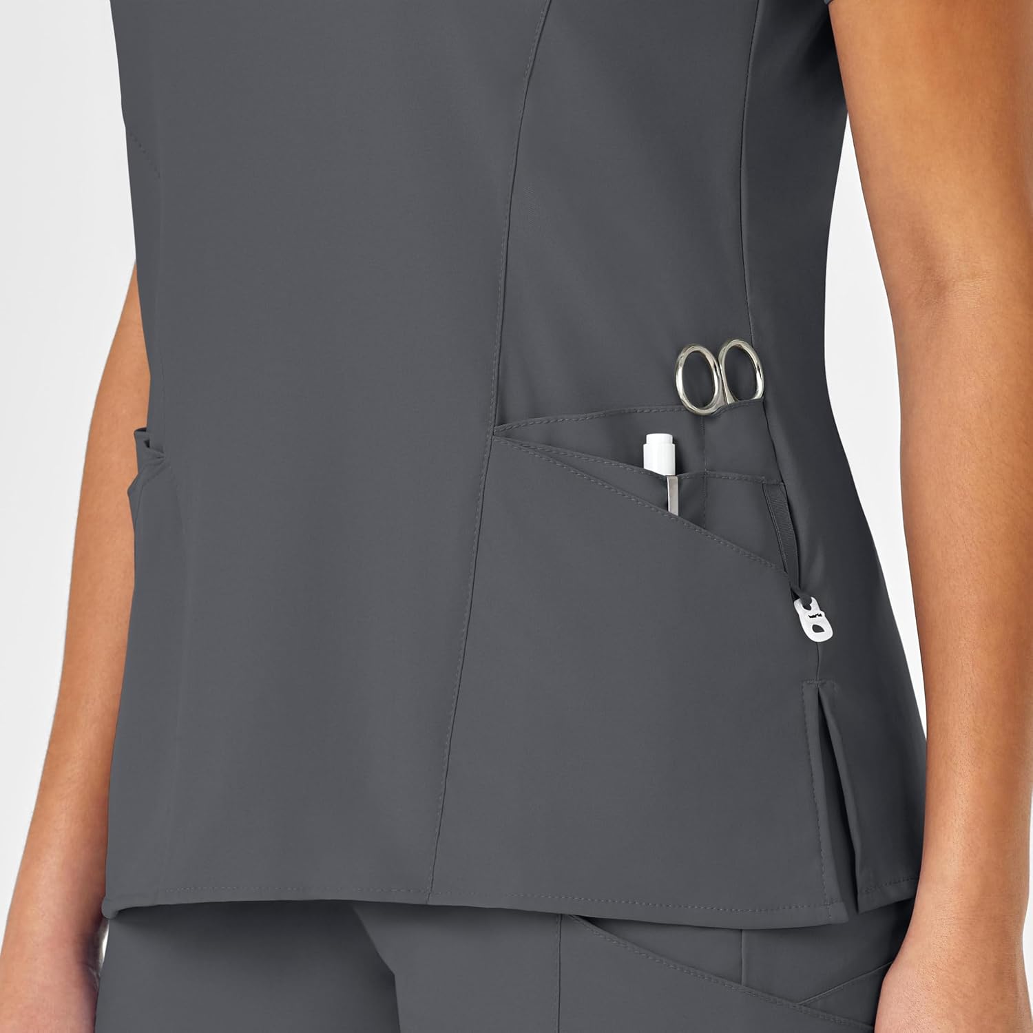 WonderWink Women's Wonderwork Women's Mock Wrap Scrub Top