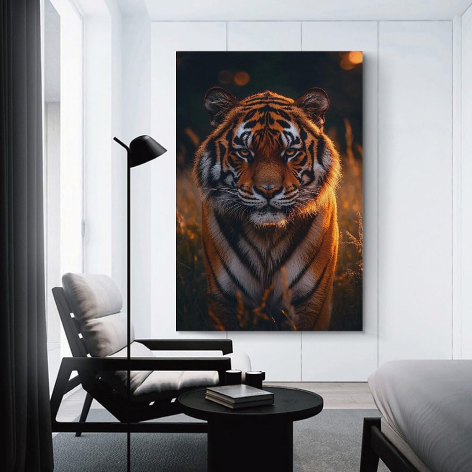Junmoney Majestic Tiger Portrait Decorative Wall Artwork, 16x24inch(40x60cm), for Hallway, Lounge Or Guest Room, Decorative Present for New Homes
