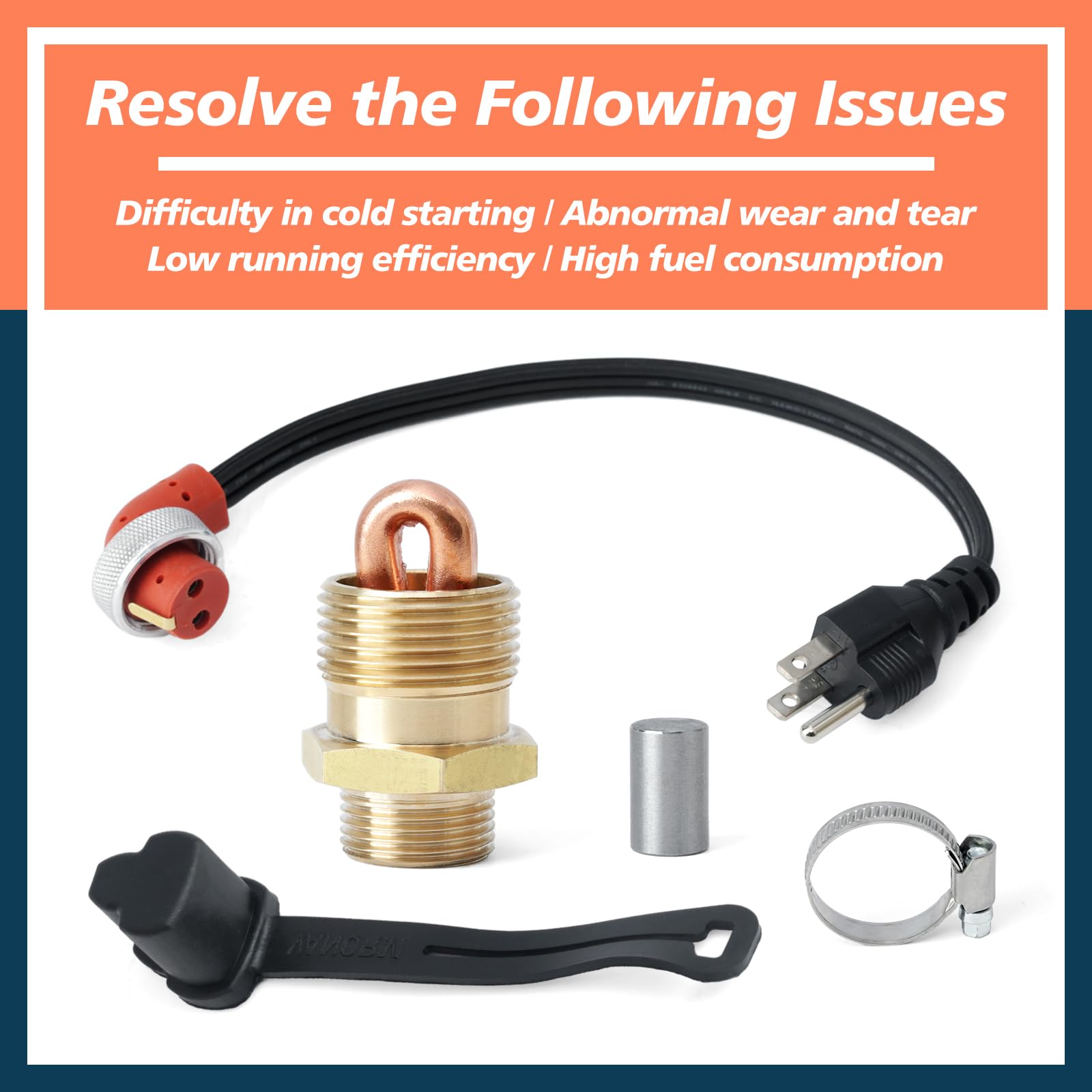 Amazon.com: Lisnhlin 70000-73274 Block Heater Kit Compatible with