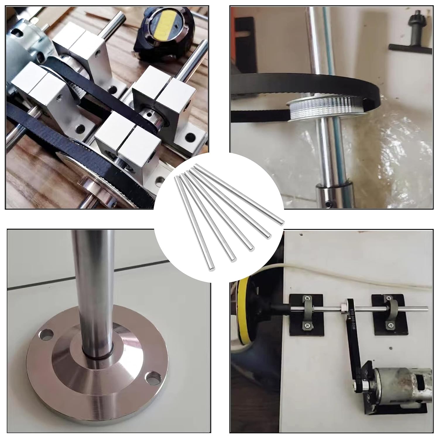 5Pcs 8x150mm 304 Stainless Steel Solid Round Rod Shelf Support Dowel Pin for DIY Bracket Cabinet Furniture Pegs