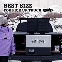 Vista 6 de Setpower PT35 - Refrigerador de coche con cubierta, refrigerador portátil de doble zona de 37 cuartos de galón, refrigerador de coche de 12 voltios