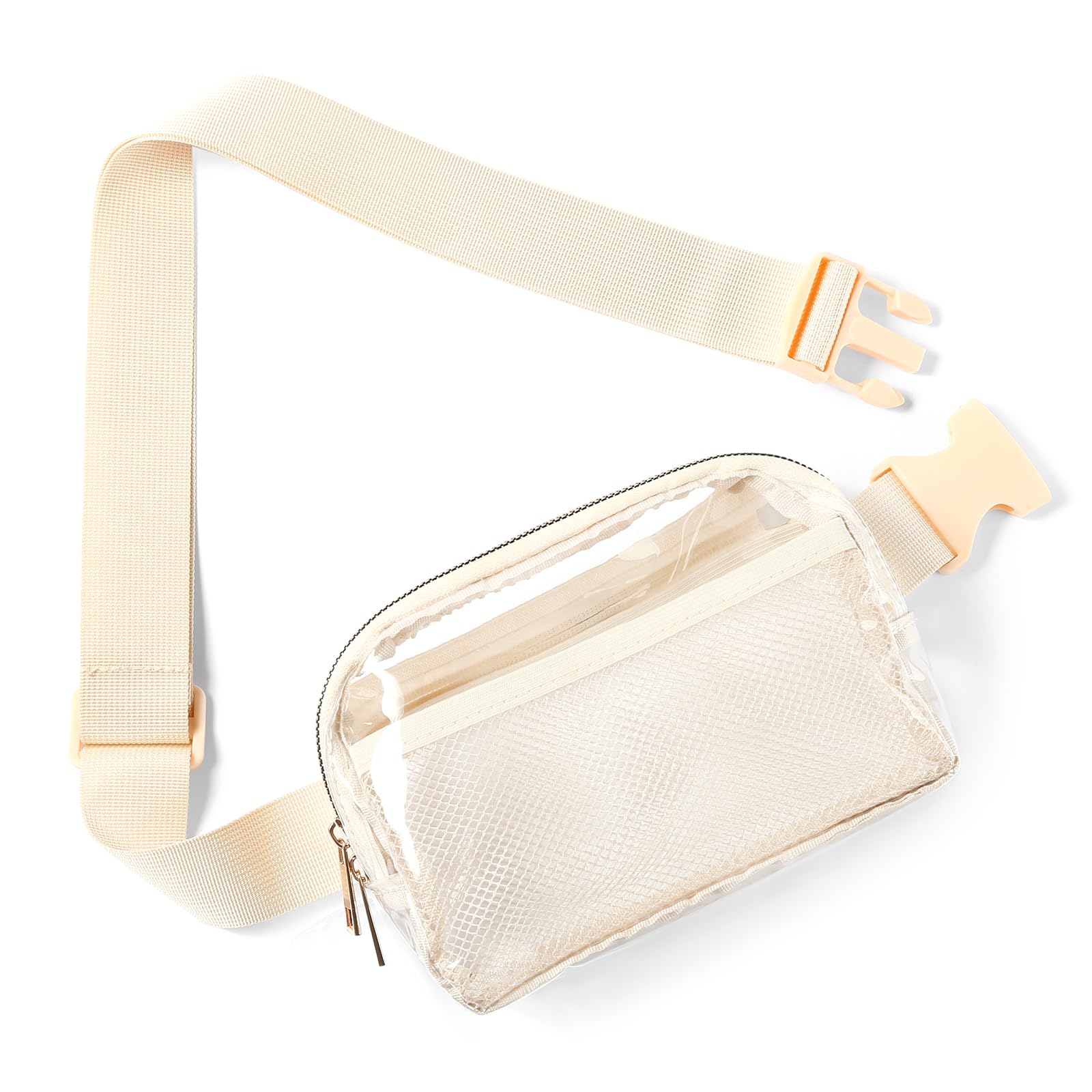 Clear Fanny Pack Stadium Approved, Waterproof Belt Bag for Women Men Fashion Waist Packs Crossbody by Amxnx