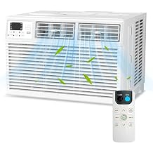 Electactic Window Air Conditioner 10,000 BTU, Air Conditioner Window Unit Up to 450 Sq.Ft,3 Fan Speeds,Easy Install,Energy Efficient,Washable Filter,White
