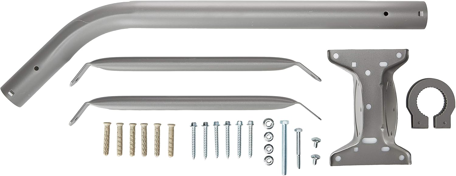 Adjustable Satellite Dish Antenna Mount for Roof or Wall Installation, TV Antenna Mast, J Pole Mounting Bracket Weatherproof, Hardware Included