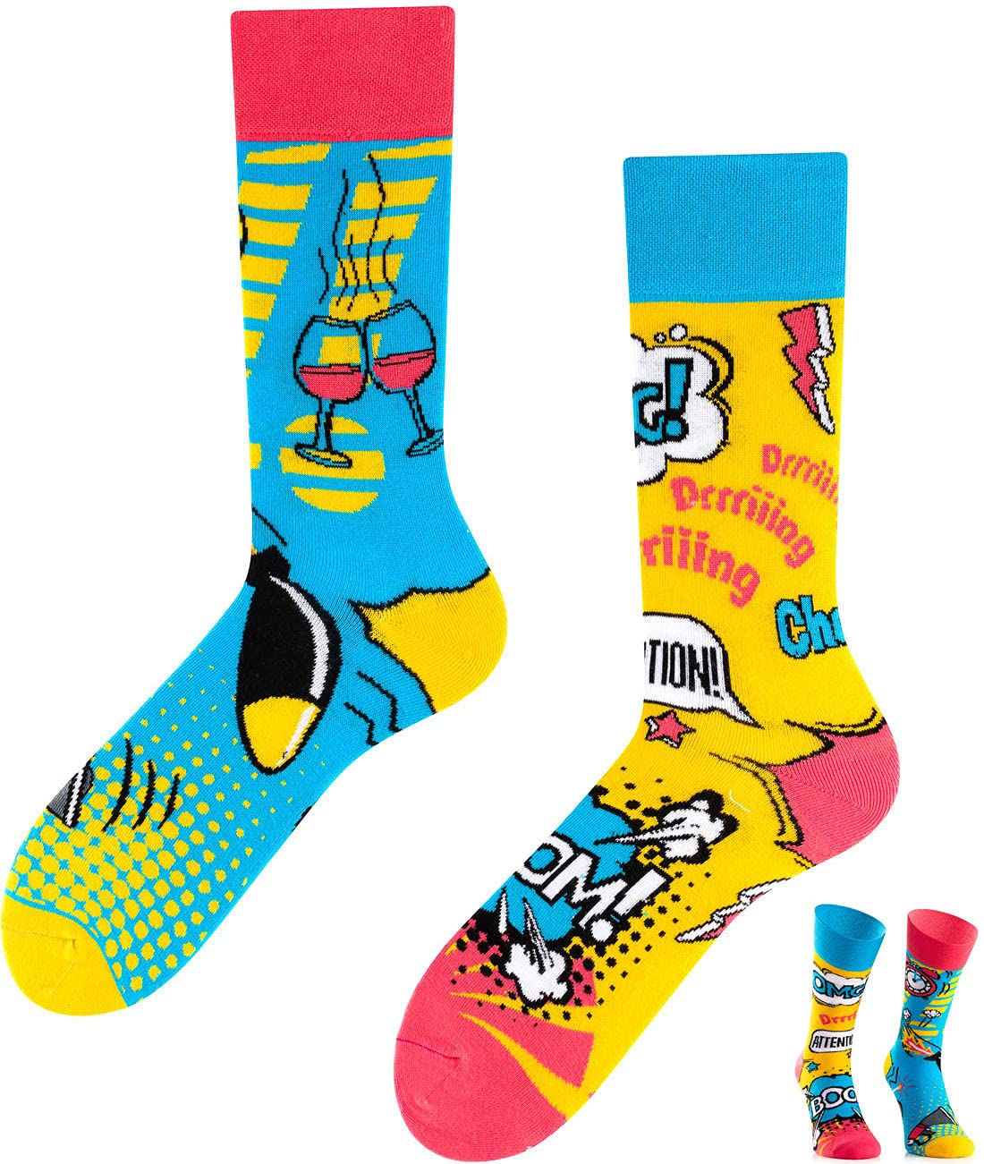 TODO Colours Lustige Socken mit Motiv - Mehrfarbige, Bunte, Verrückte für die Lebensfreude