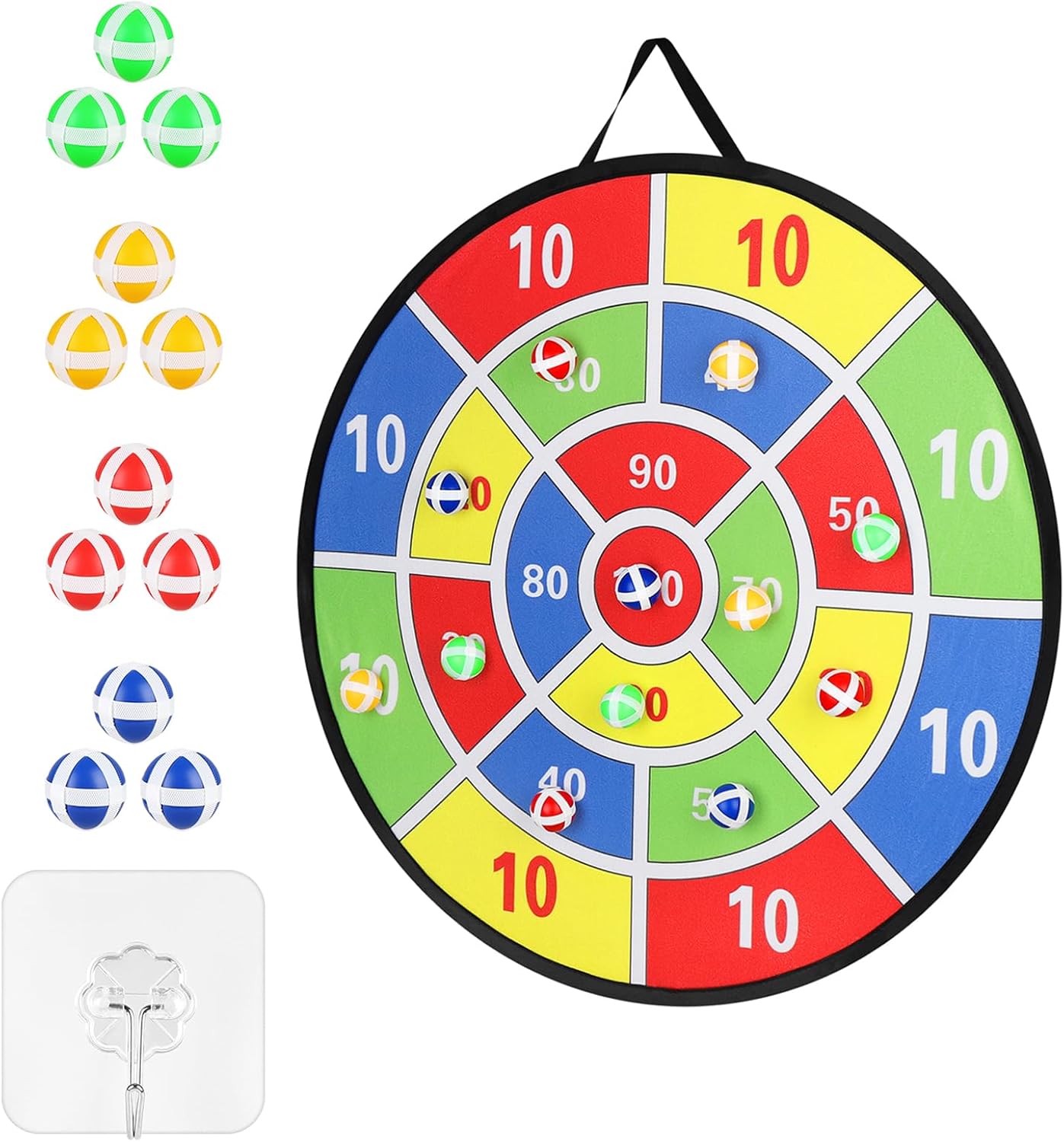 Accmor 29" Large Dart Board for Kids, Kids Dart Board with Sticky Balls, Backyard Outdoor Games Birthday Gifts for 3 4 5 6 7 8 9 10 11 12 Year Old Boys Girls