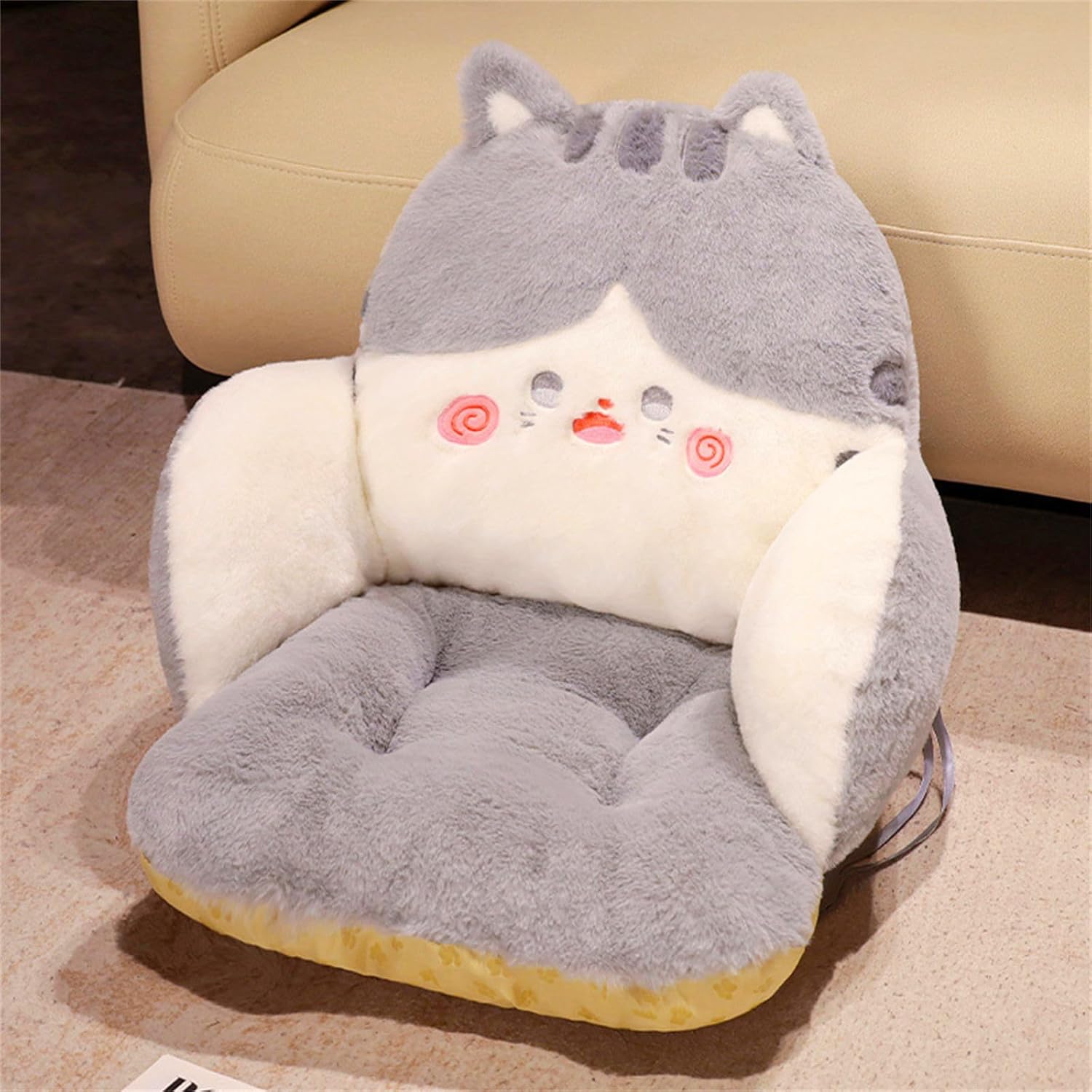 Plushes Animal Throw Pillows Bed/Sofa/Floor Backrest For Reading Gaming Watching Relieve Pain Lumbar Support Cushion