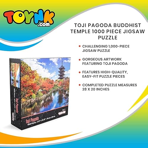 Miniatura 6 de Toji Pagoda Buddhist Temple Japonés Hito Rompecabezas para adultos y niños Rompecabezas difícil de 1000 piezas Teaser interactivo de cerebro,
