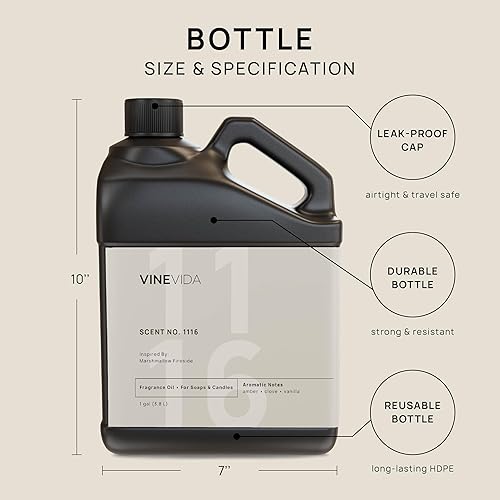 Miniatura 1264 de VINEVIDA [4 onzas] Aceite de fragancia de madera de teca de caoba para fabricación de velas y fabricación de jabón, aromas de velas prémium para