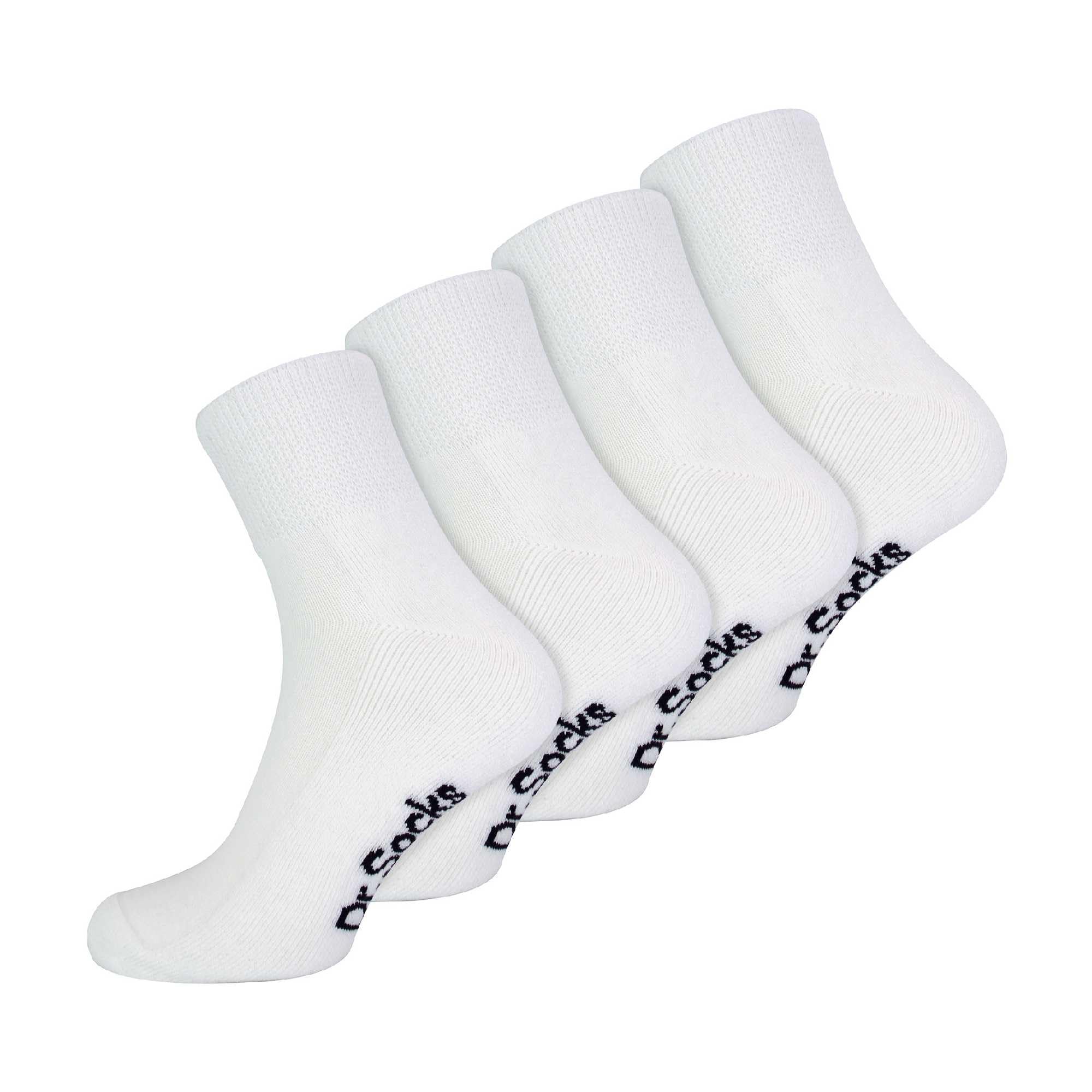 Dr.Socks Mens Extra Wide Trainer Bamboo Diabetic Ankle Socks Black & White