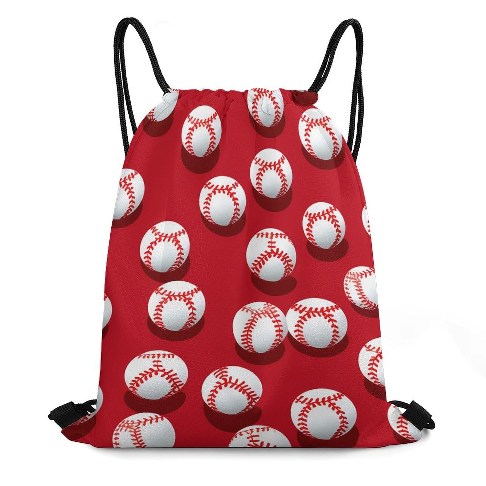 Baseball Drawstring Backpack Durable Sport Gym Bags Daypack for Men Women 35 * 42cm