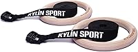 Vista 2 de KYLIN SPORT Anillos de gimnasia con correas ajustables, anillos de gimnasio resistentes para dominadas y inmersiones, entrenamiento cruzado