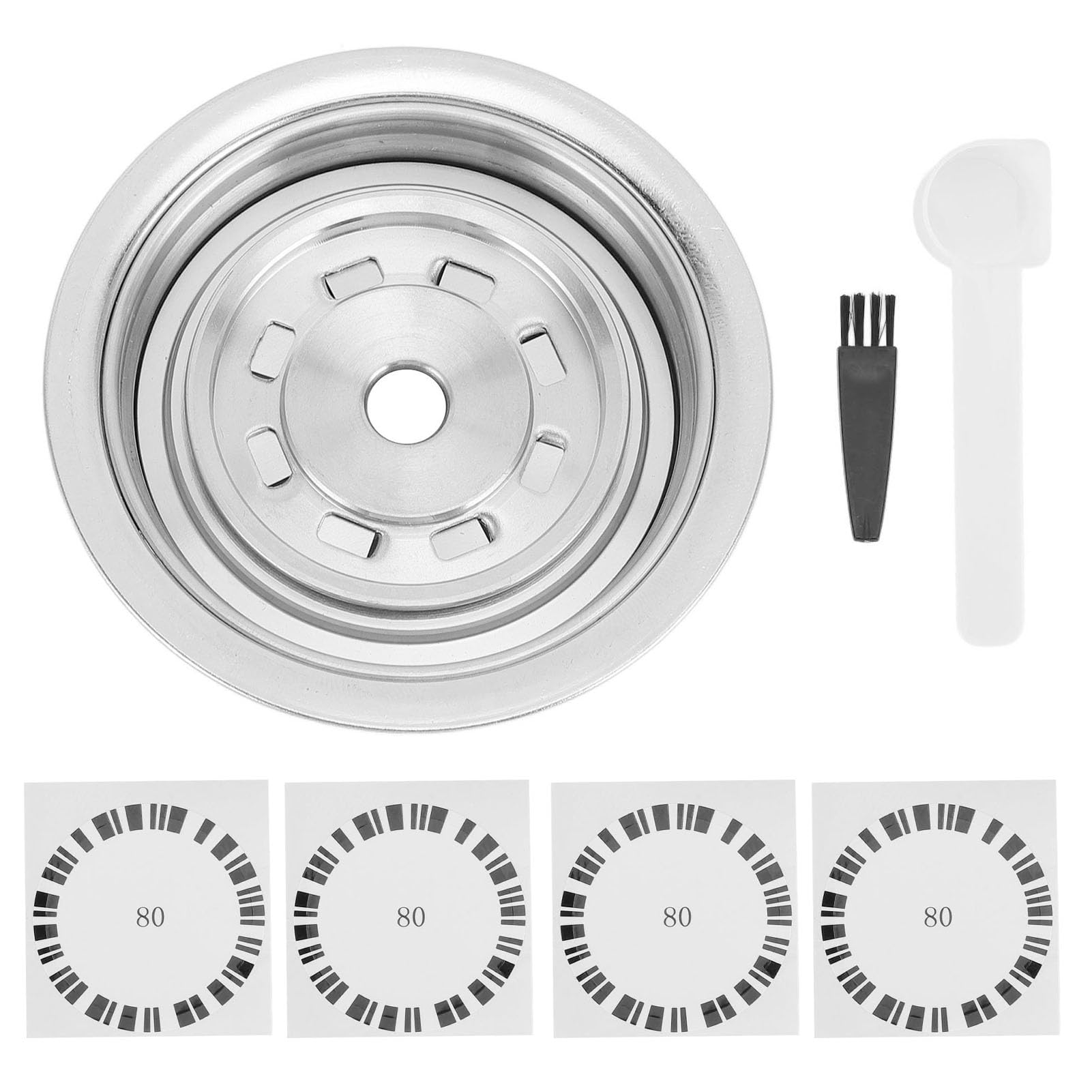 Adaptador de cápsulas de café reutilizable, de acero inoxidable, portátil, convertidor de cápsulas de café para Delonghi ENV135 para Vertuoline GCA1 para Vertuo Next (80 ml)