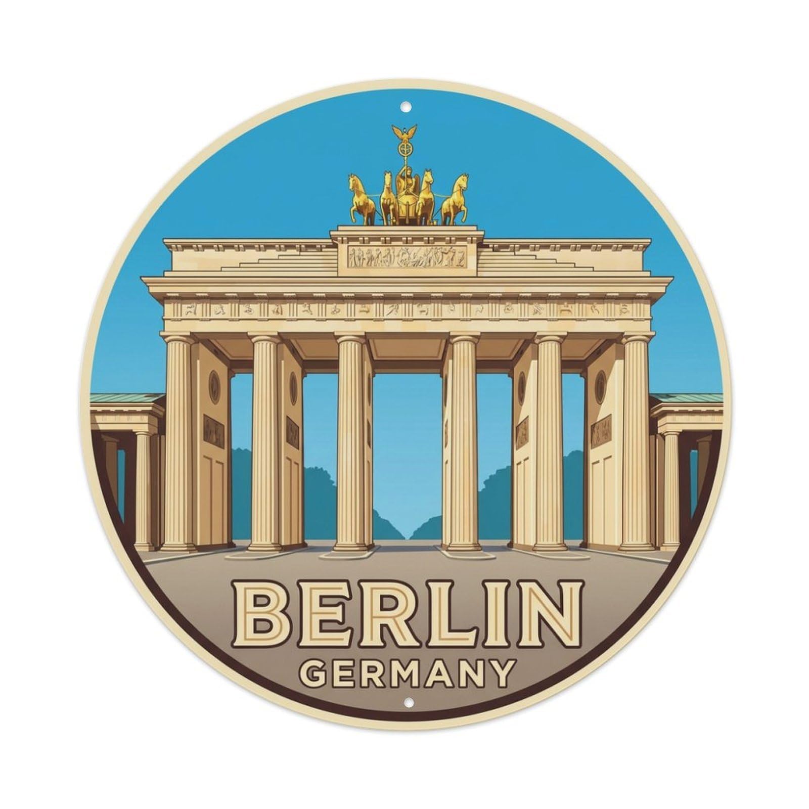 Metal Tin Sign Vintage Travel Germany Berlin