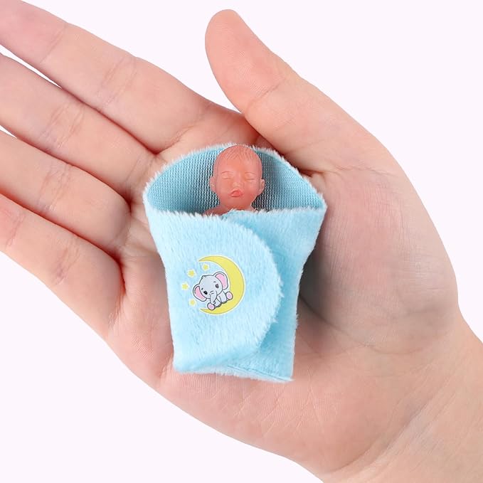 Muñeca bebé mini de silicona BABESIDE 3 pulgadas miniatura 3
