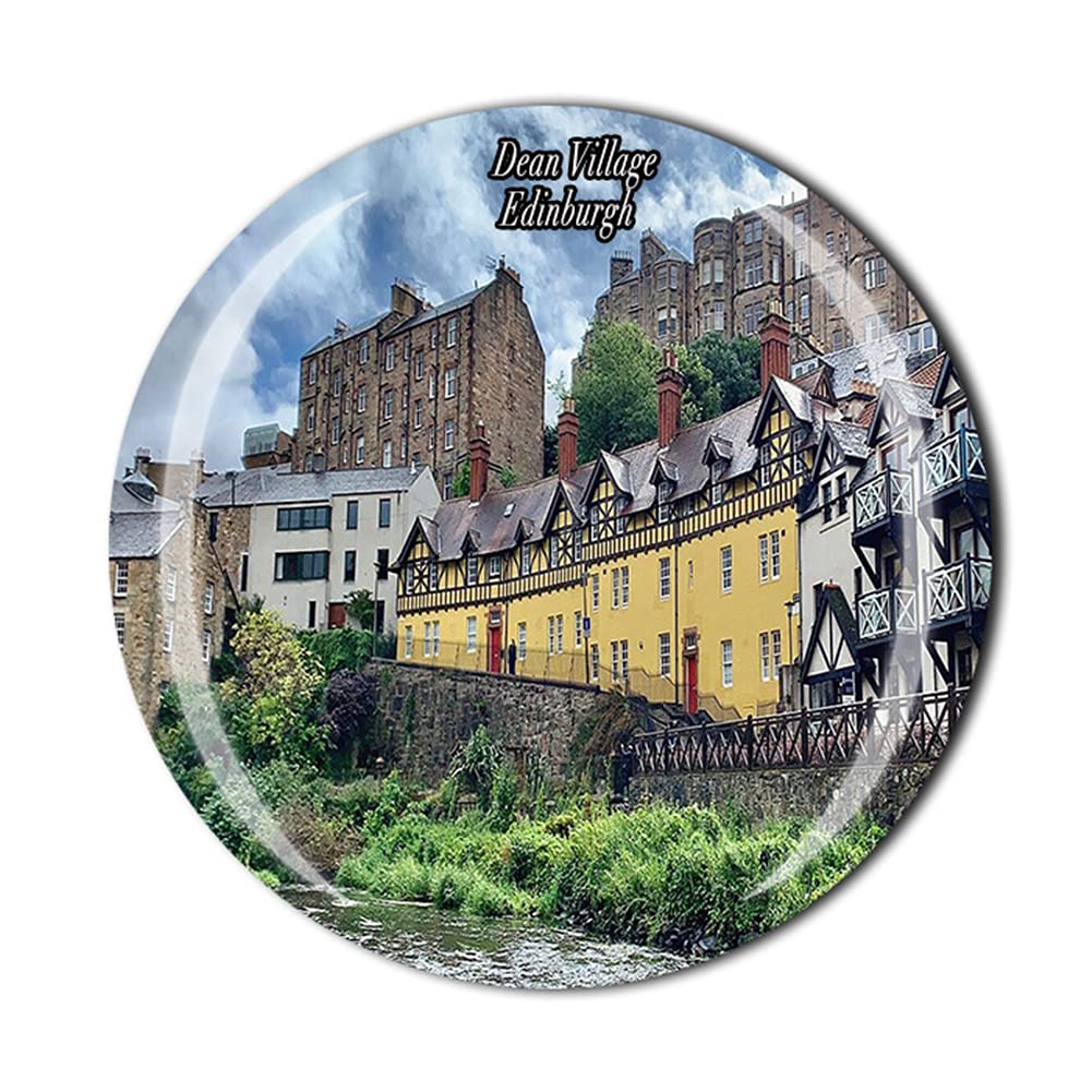 Muyu Magnet Edinburgh Scotland Edinburgh Dean Village Scotland Fridge Magnet Souvenir Gift Crystal Magnetic Sticker Collection