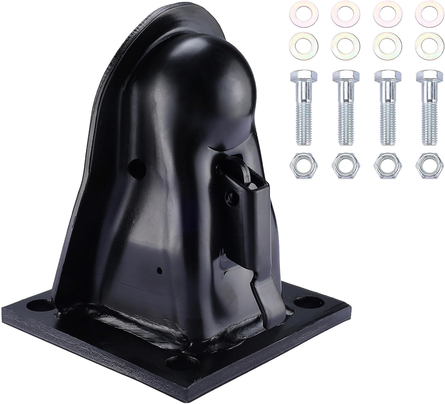 NovelBee 2-5/16" Flat Mount Trailer Coupler with Bolts Hardware,Black Powder Coat Finish Adjustable Coupler Capacity 14000LBS