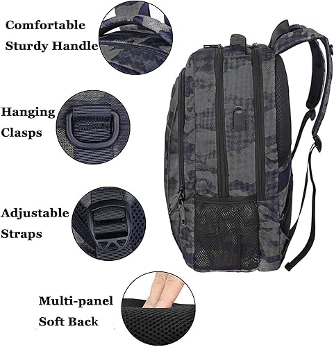 Miniatura 199 de MATEIN - Mochila empresarial para laptop de 15.6 pulgadas, mochila de viaje con puerto de carga USB, resistente al agua, para trabajo, universidad