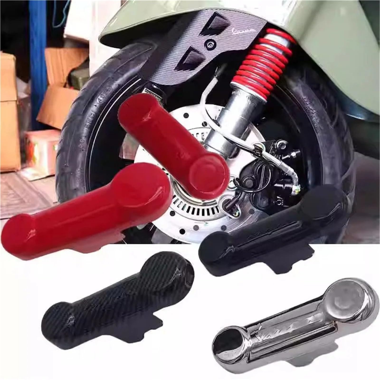Osłon Zacisku Hamulcowego Pasuje do motocykla Vespa Primavera Sprint 150 GTS GTV 300 Osłona wahacza przedniego koła Osłona tarczy hamulcowej Dekoracyjna Tarczy(White)