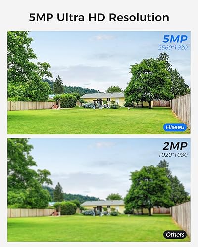 Miniatura 5 de Hiseeu - Sistema de seguridad, ampliable a 16 canales, WiFi Pro 2.4G y 5G, NVR 4K, monitor LCD de 12 pulgadas, cámaras tipo bala, 5 MB, grabación