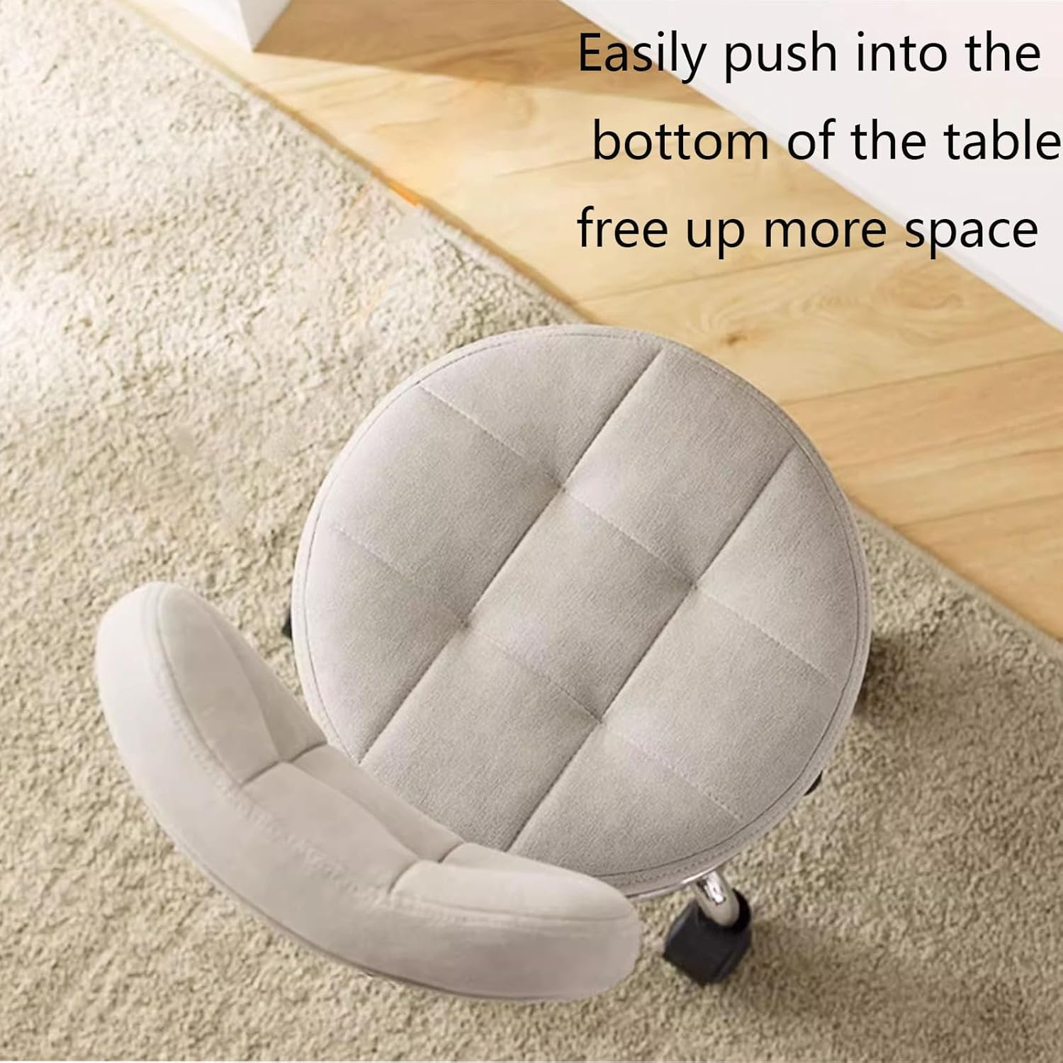 Generic Heavy Duty Height Adjustable Rolling Stool 360° Rotating Drafting Chair Multi-Purpose Office Desk Chair Rolling Swivel Salon Stool Chair for Barber Shop Nail Salon Office (Blue)