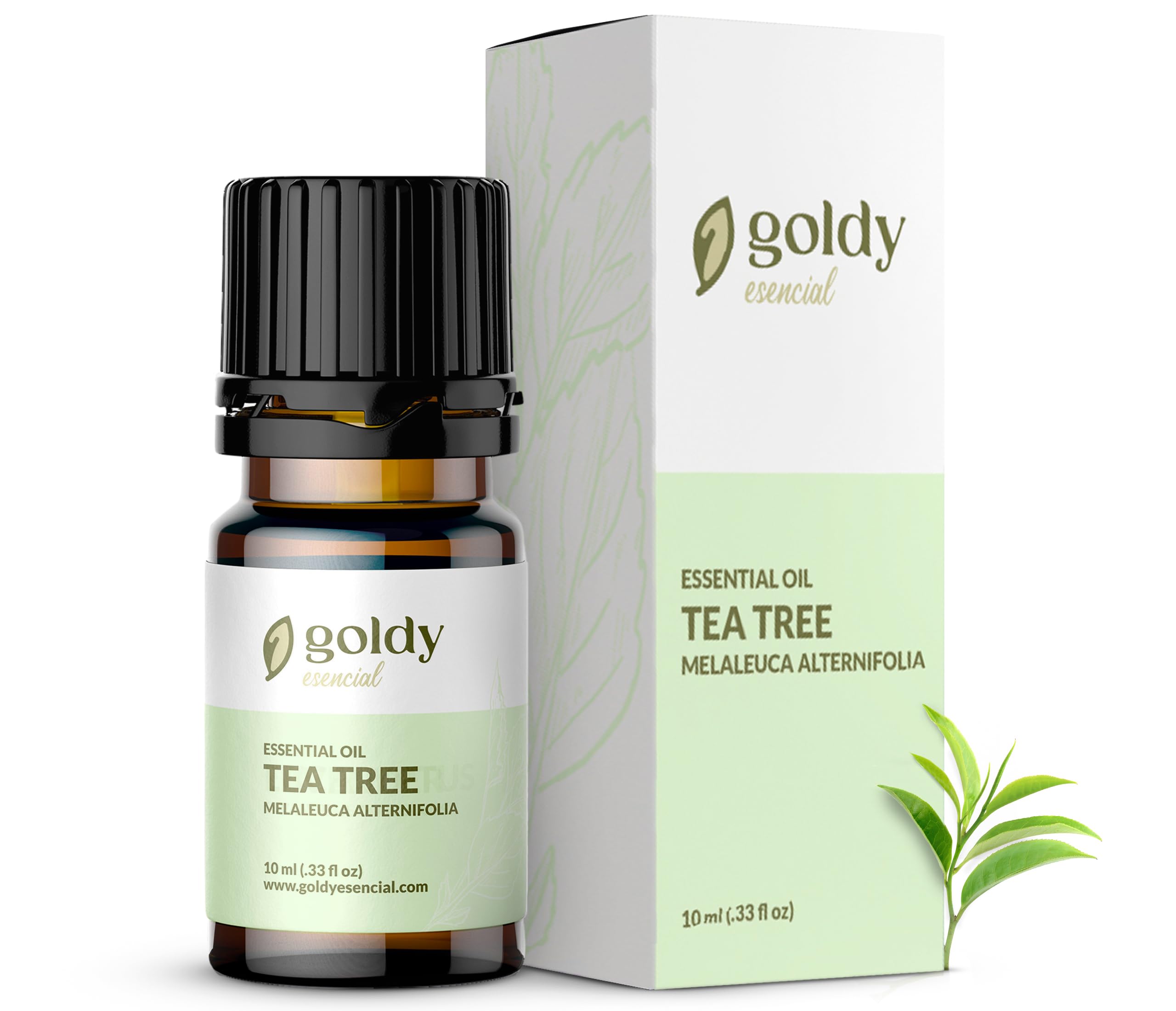 Organic Tea Tree Essential Oil 100% Pure - Go Natural to Soothe Your Senses - Ideal for Massages & Relaxing Baths - Use it in Diffusers, Creams, Candles & More (10 ml)