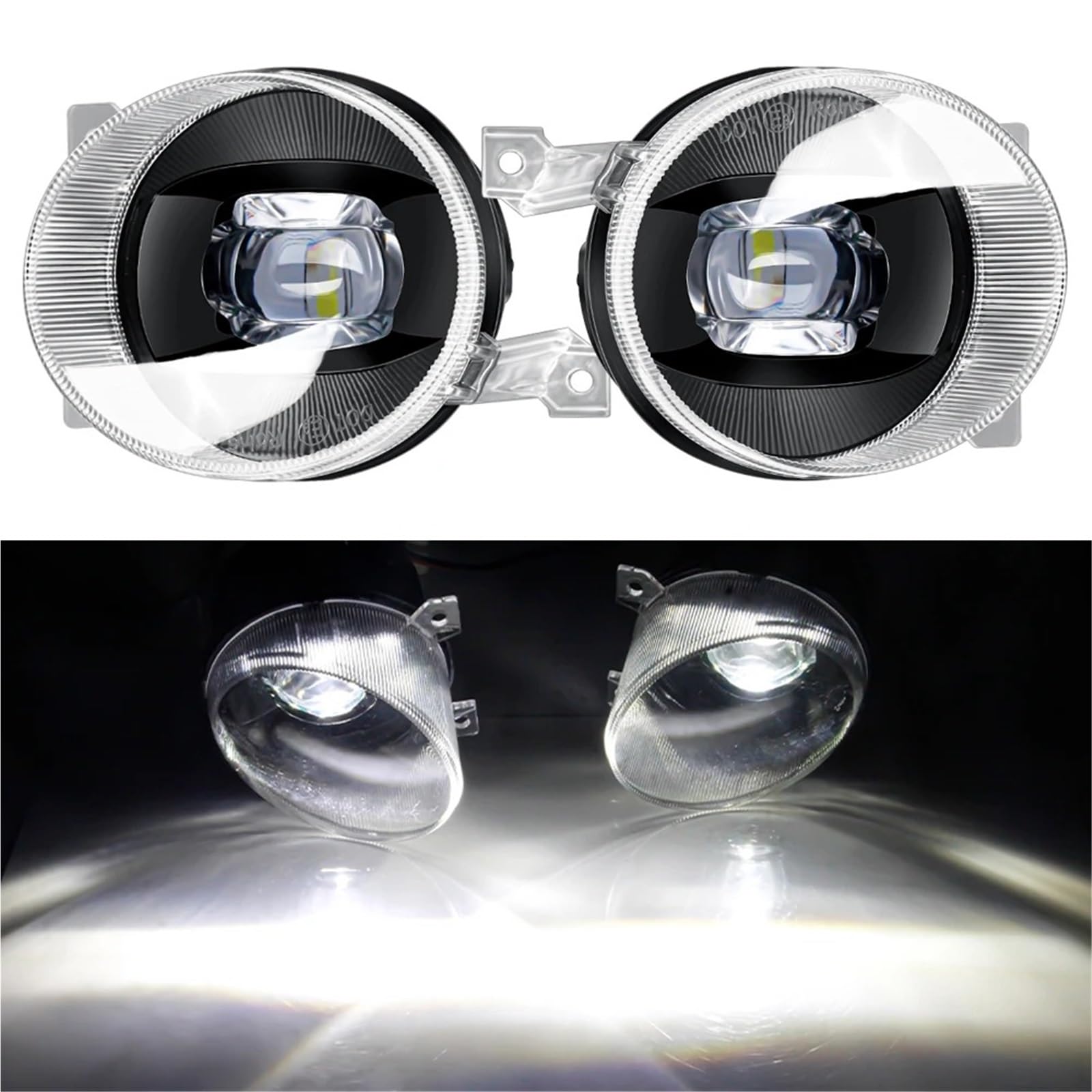 Faro antiniebla LED 2 Uds 30W 8000LM Montaje Luz Antiniebla Canbus Lente LED Coche Lámpara Para Benz Para Sprinter W907 W910 2019 2020 2021 2022 2023(Blanco)