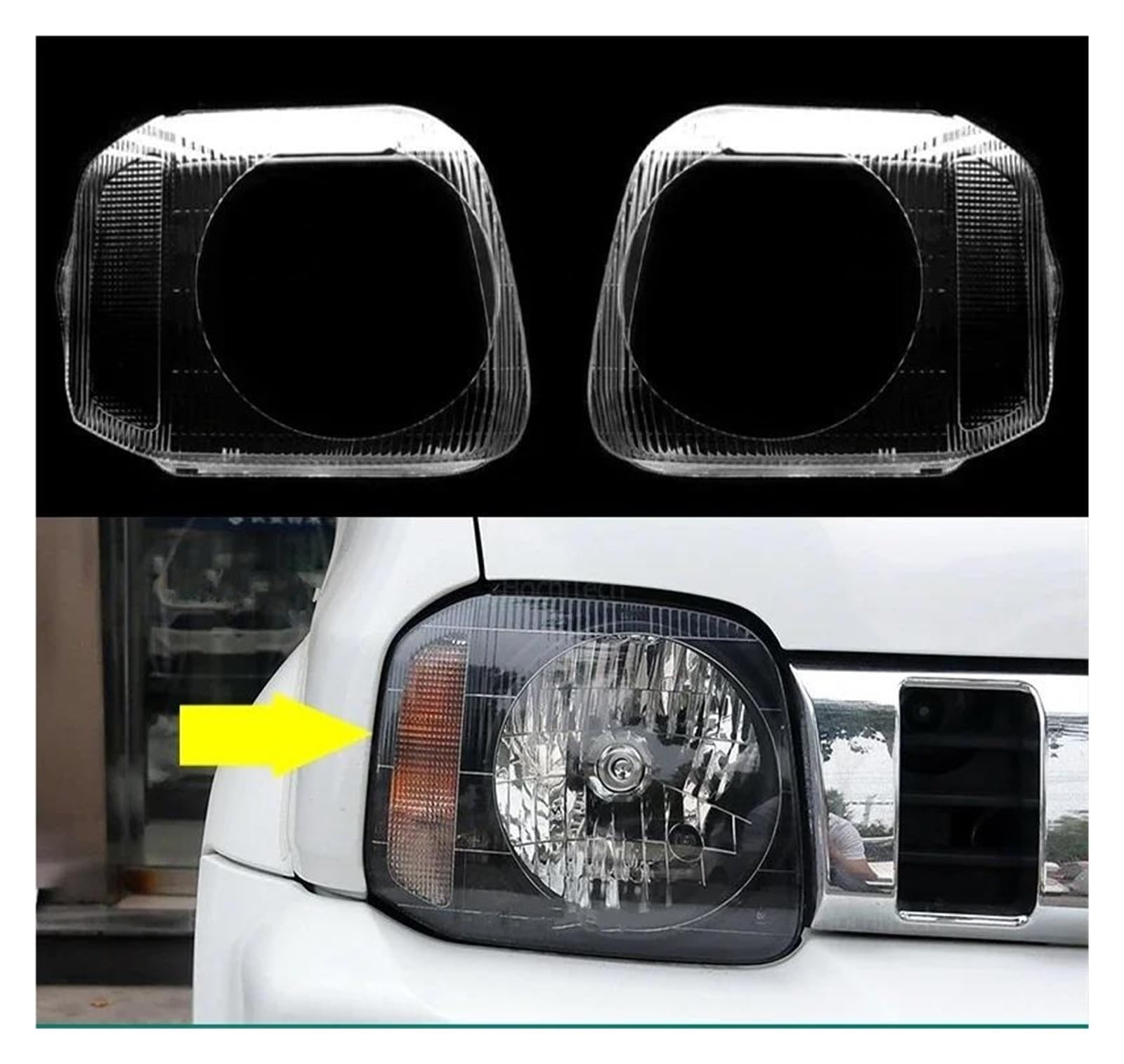 Copri Faro Anteriore Auto Per Suzuki Per Jimny JB23 JB33 JB43 JB53 1998-2017 Alloggiamento Trasparente Fari Anteriori Lente, Coprilampada In Vetro, Coprifari Copri Lente Faro(1pc Right Side)