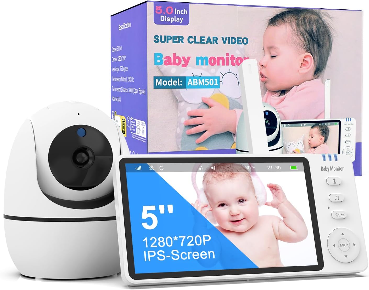 Baby Monitor VSIFEHSO - 2.8'' 720p HD, Visione Notturna, Comunicazione Bidirezionale - Foto 9