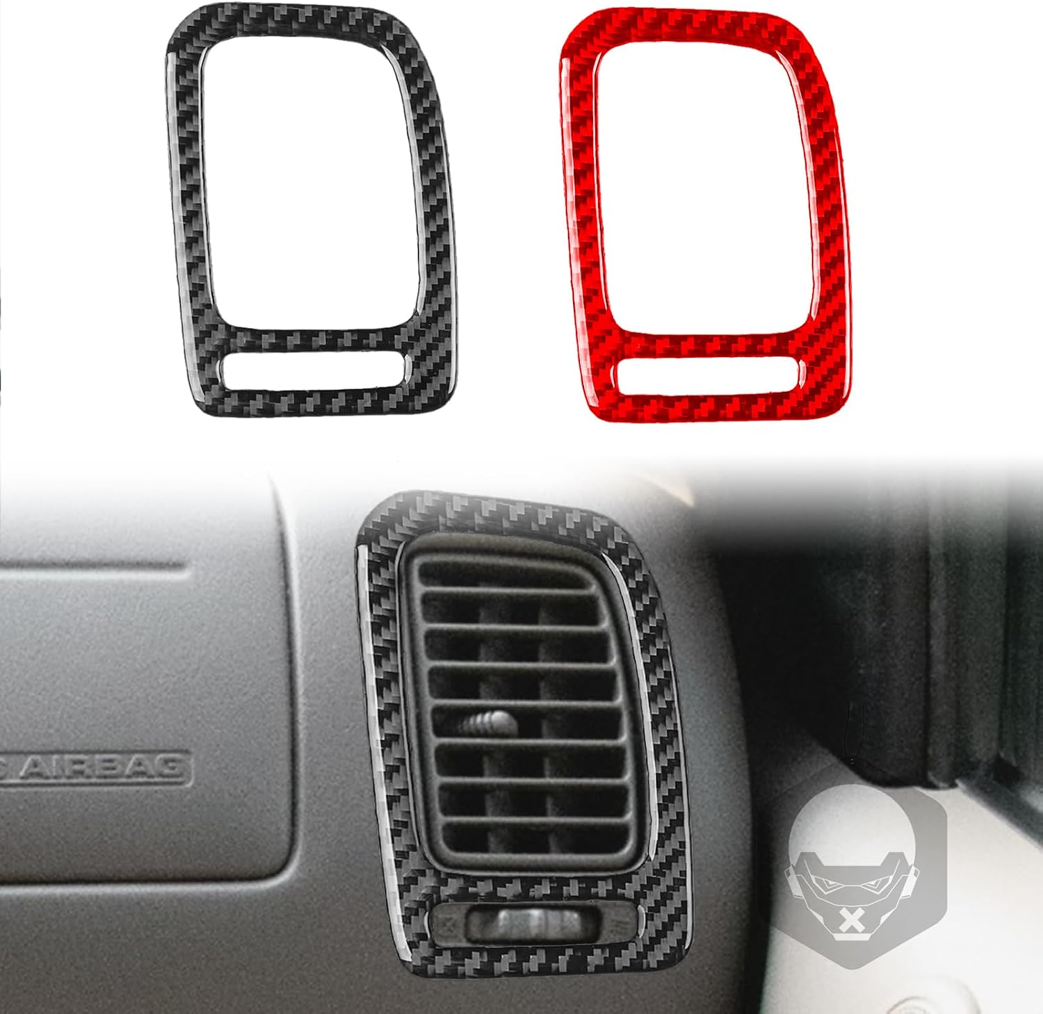 Interior Carbon Fiber Sticker Compatible with Tacoma 2001-2004(Special Edition only) Black (Co-Pilot AC Vent)