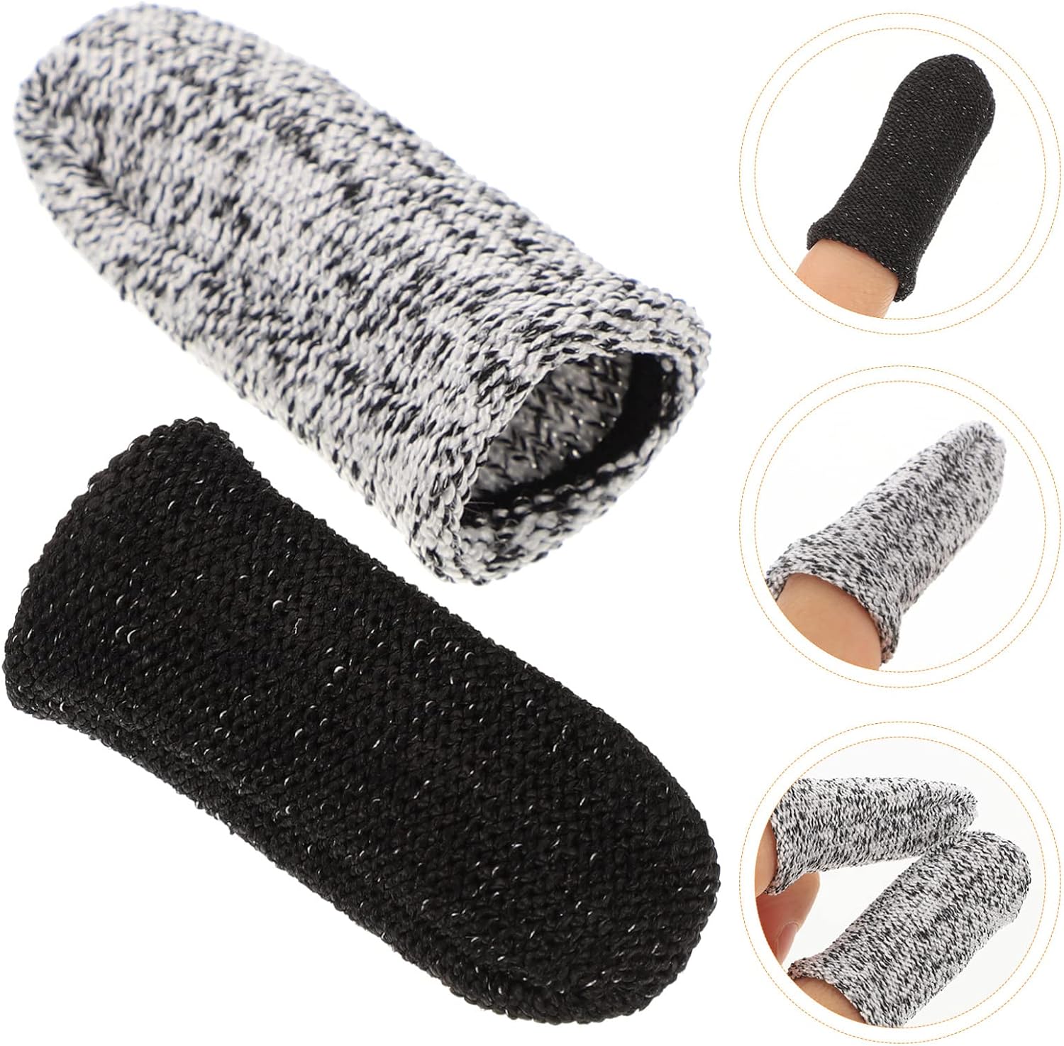 NOLITOY 80pcs Reusable Cut-Resistant Finger Sleeves Protective Covers for Gardening Crafting and Daily Use Comfortable Fit Gray for Safe Handling of Tools