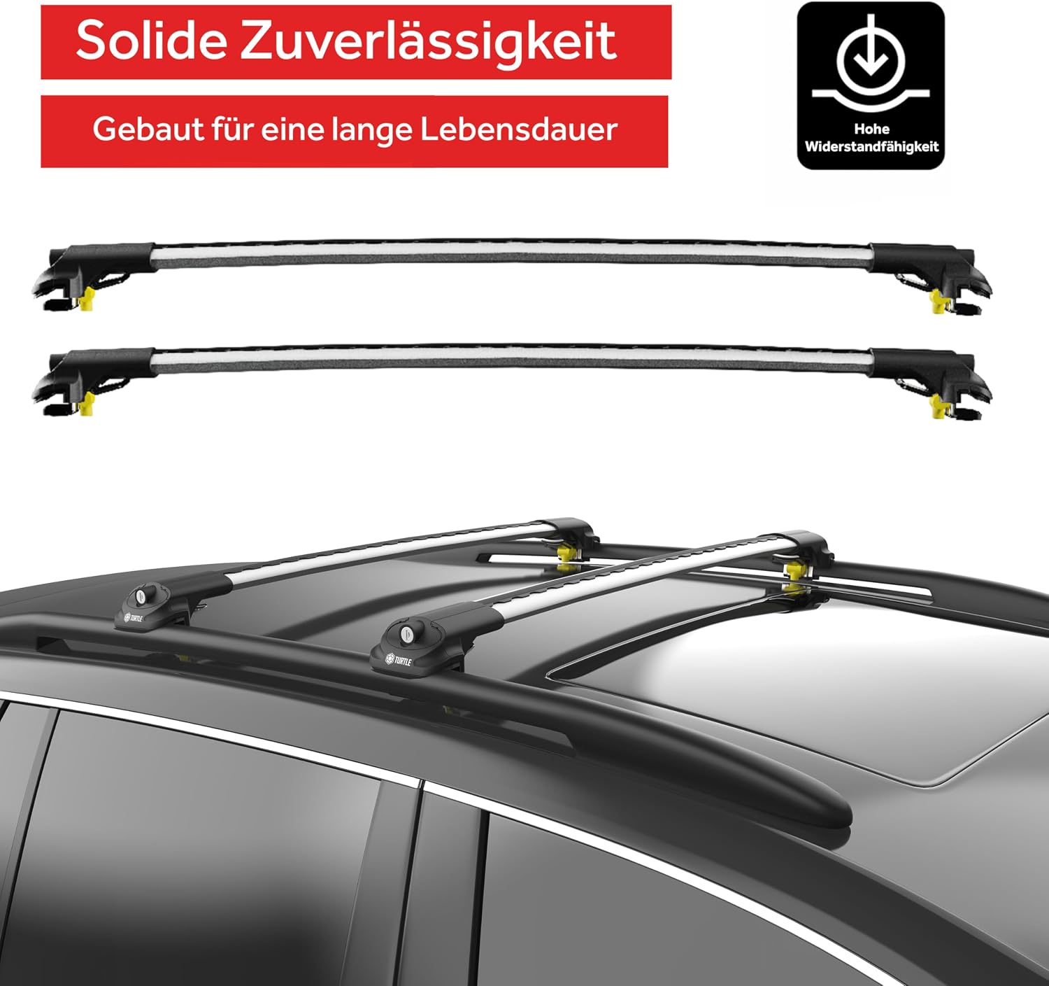 TURTLE Compatible with Nissan X-Trail (T32) 2014-2022 Air1 roof Rack | Silver
